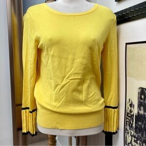 Beautiful Talbots yellow & black knit sweater